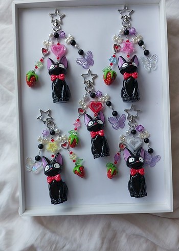 Renkli Kedi Figürlü Anahtarlık Seti - Görsel 2