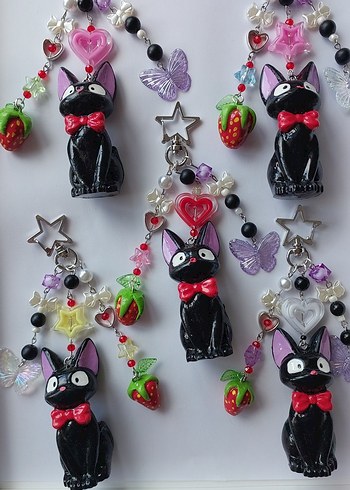 Renkli Kedi Figürlü Anahtarlık Seti - Görsel 3