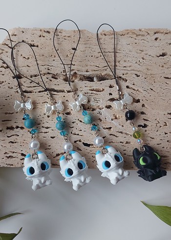 Boncuklu Turkuaz Goth Charm - Görsel 2