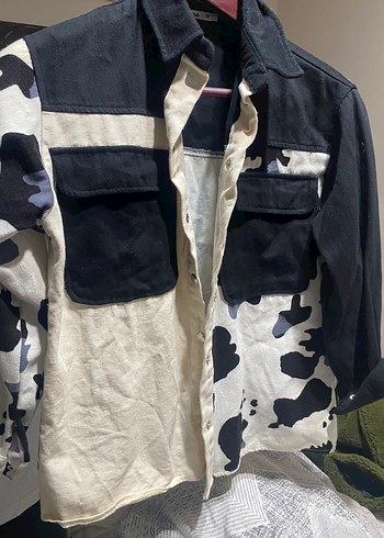 Diğer Camo Desenli Oversize Gomlek Ceket