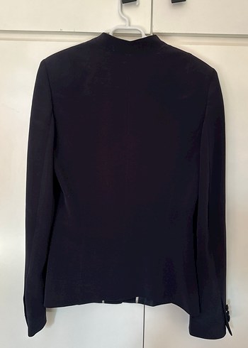 Düğmeli Mor Kadın Ofis Blazeri - Görsel 2