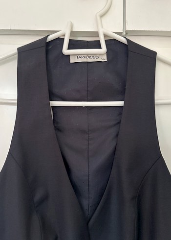 Düğmeli Lacivert Kadın Yelek - Görsel 2