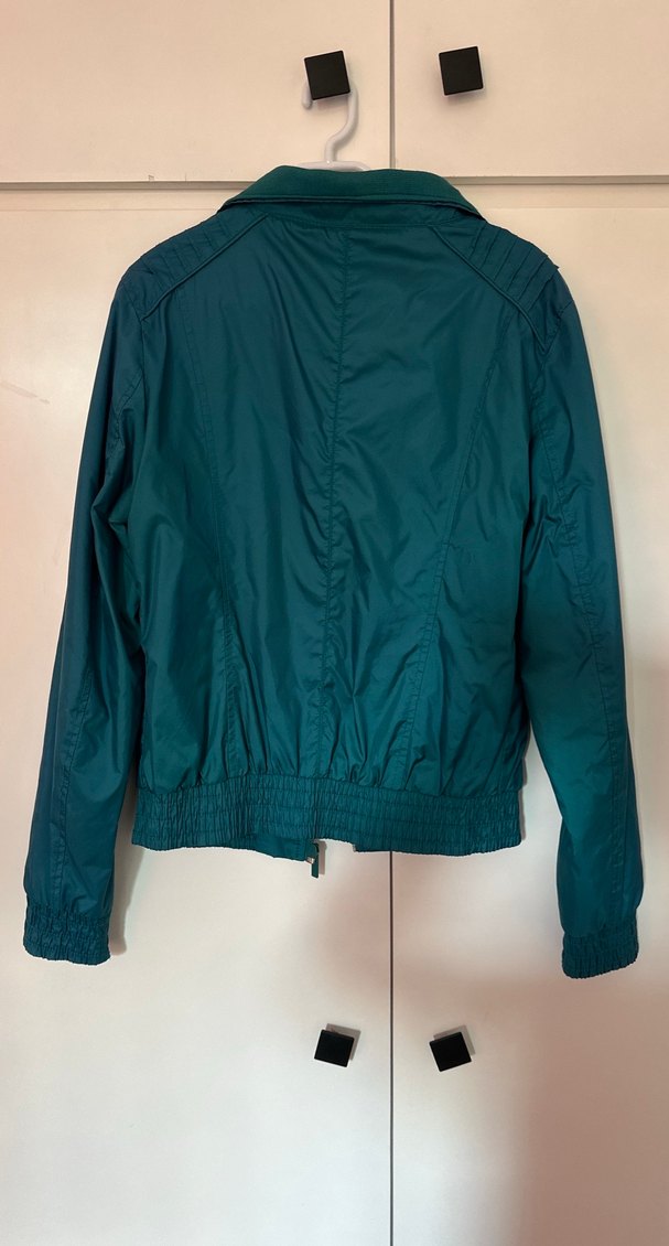 Zarif Yeşil Kadın Fermuarlı Ceket - Görsel 4