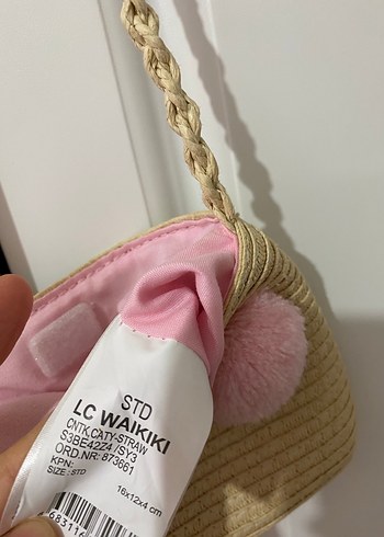 Beden camel Renk Pembe Püsküllü Nakışlı Bohem Çanta