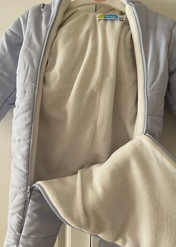 Gri Bebek Erkek Tulumu Kürklü Detaylı - Görsel 3