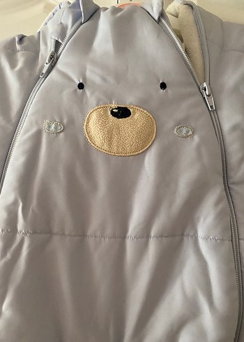 Gri Bebek Erkek Tulumu Kürklü Detaylı - Görsel 2