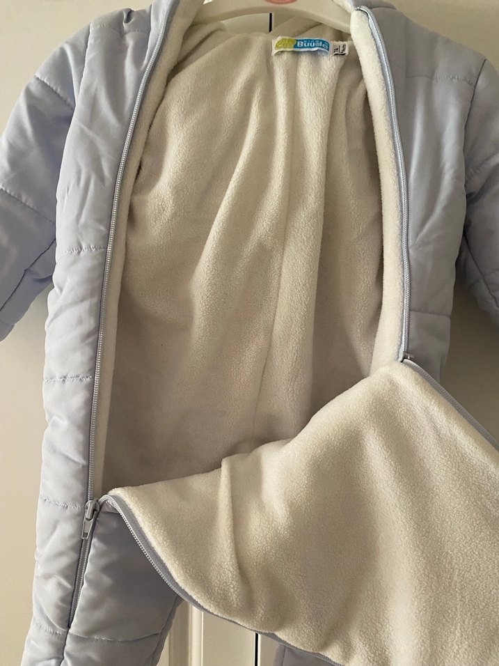 Gri Bebek Erkek Tulumu Kürklü Detaylı - Görsel 3