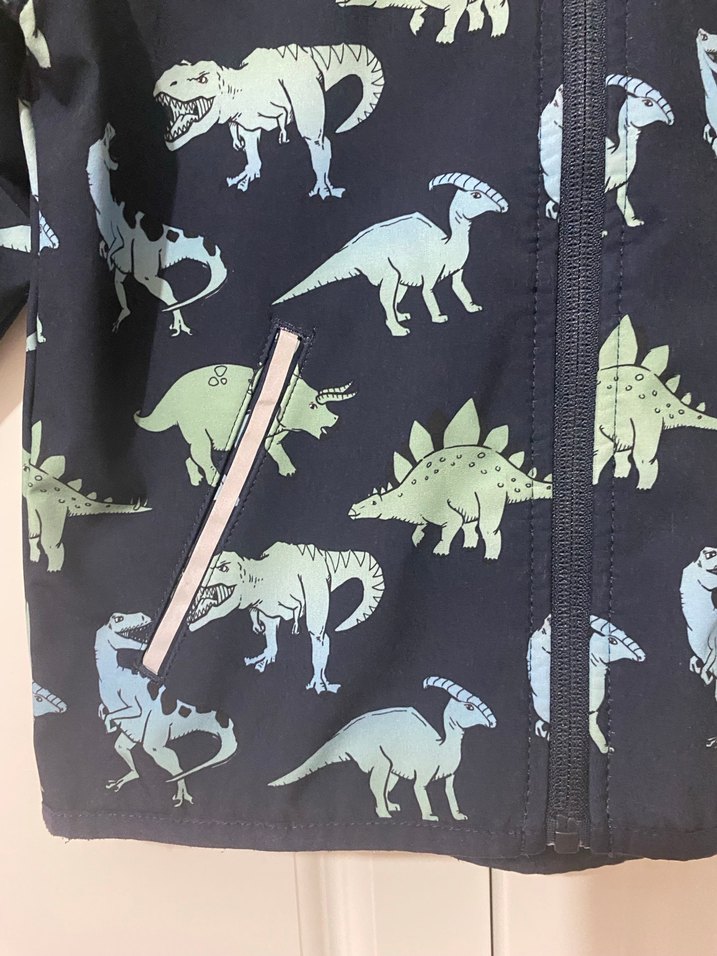 Erkek Çocuk Mavi Baskılı Fermuarlı Yağmurluk - Görsel 2