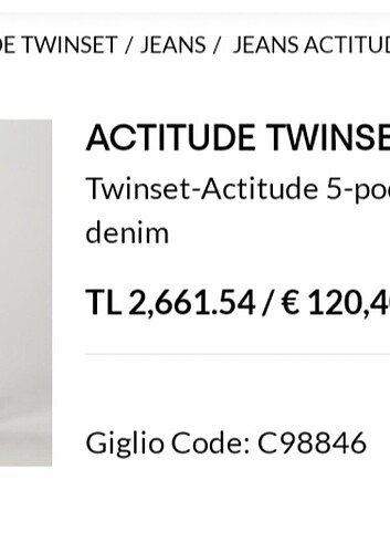 Twin-Set Twin Set Actitude Jeans 