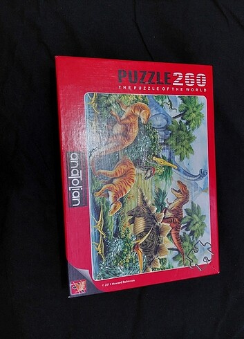 260 parça dinozor desenli puzzle 