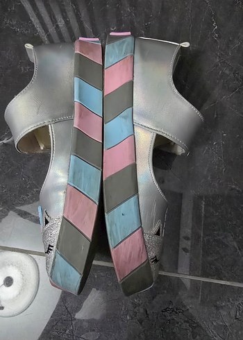 Kız Çocuk Çok Renkli Bağcıklı Babet - Görsel 3