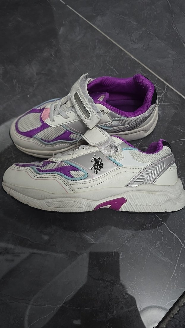 Kız Çocuk Mor Cırt Cırtlı Sneaker 32 numara - Görsel 2