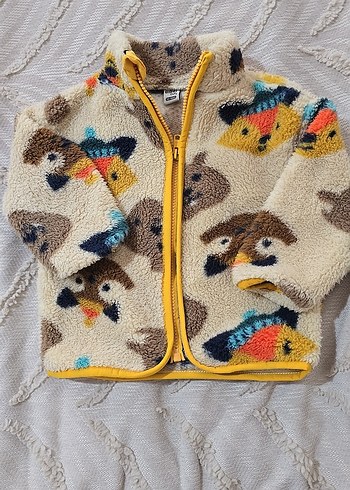 Bohem Tarzlı Renkli Erkek Çocuk Peluş Mont