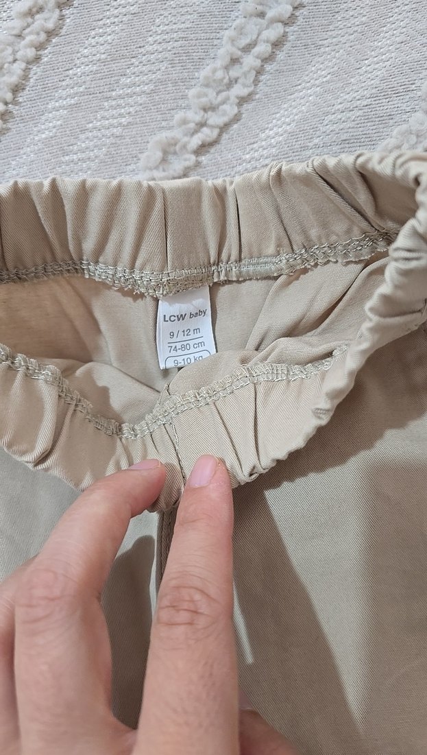 Bej Erkek Çocuk Rahat Kesim Pamuk Pantolon - Görsel 3