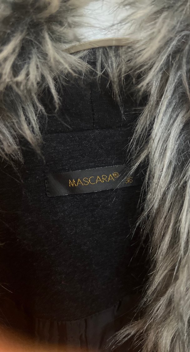 Mascara marka Kürk Yakalı Siyah Deri Kaban - Görsel 5