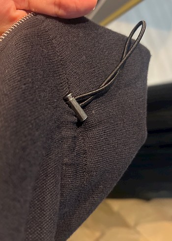 Siyah Pilili Uzun Kadın triko - Görsel 5