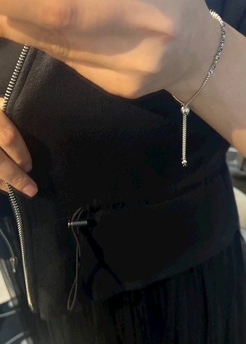 Siyah Pilili Uzun Kadın triko - Görsel 4