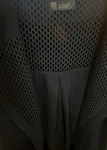 fileli model siyah uzun yelek tarzı - Görsel 4