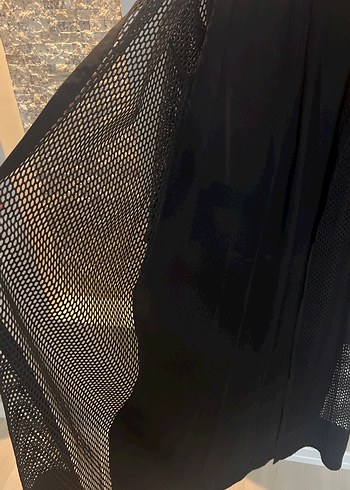 fileli model siyah uzun yelek tarzı - Görsel 6