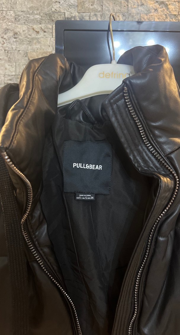 Pulbear marka Siyah Deri Fermuarlı Kolsuz Yelek - Görsel 2