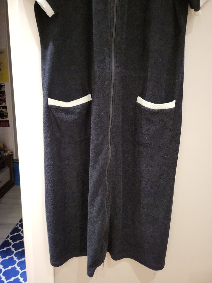 Uzun Siyah Kısa Kollu Goth Kadın Elbisesi - Görsel 3