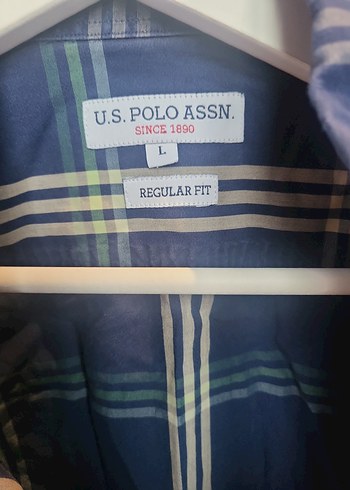 USPA Erkek Mavi Desenli Kısa Kollu Gömlek - Görsel 2