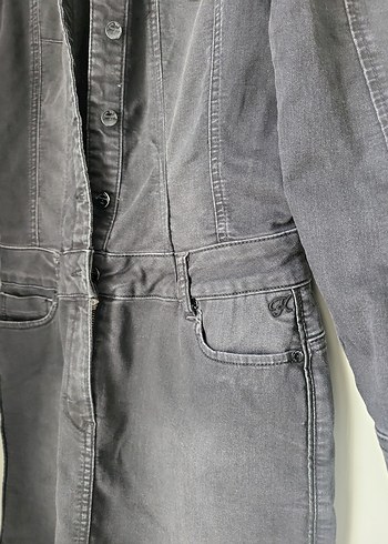 l Beden siyah Renk Denim GRİ ELBİSE