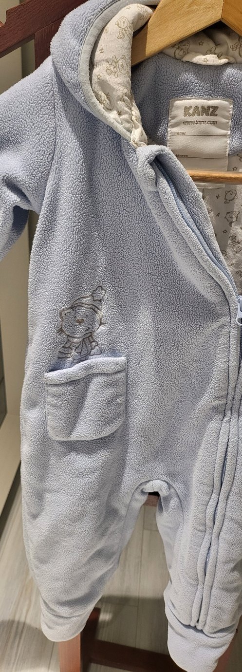 Gri Fermuarlı Bebek Tulumu - Görsel 3