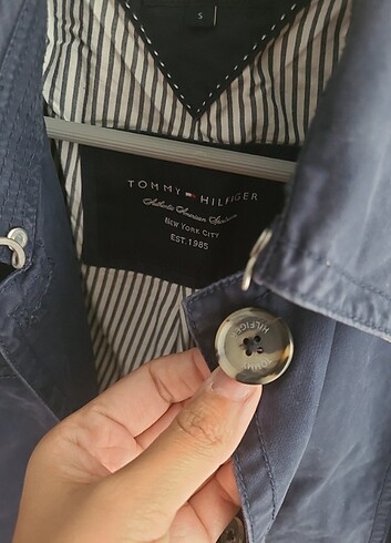 s Beden lacivert Renk TOMMY HİLFİGER TRENCKOT