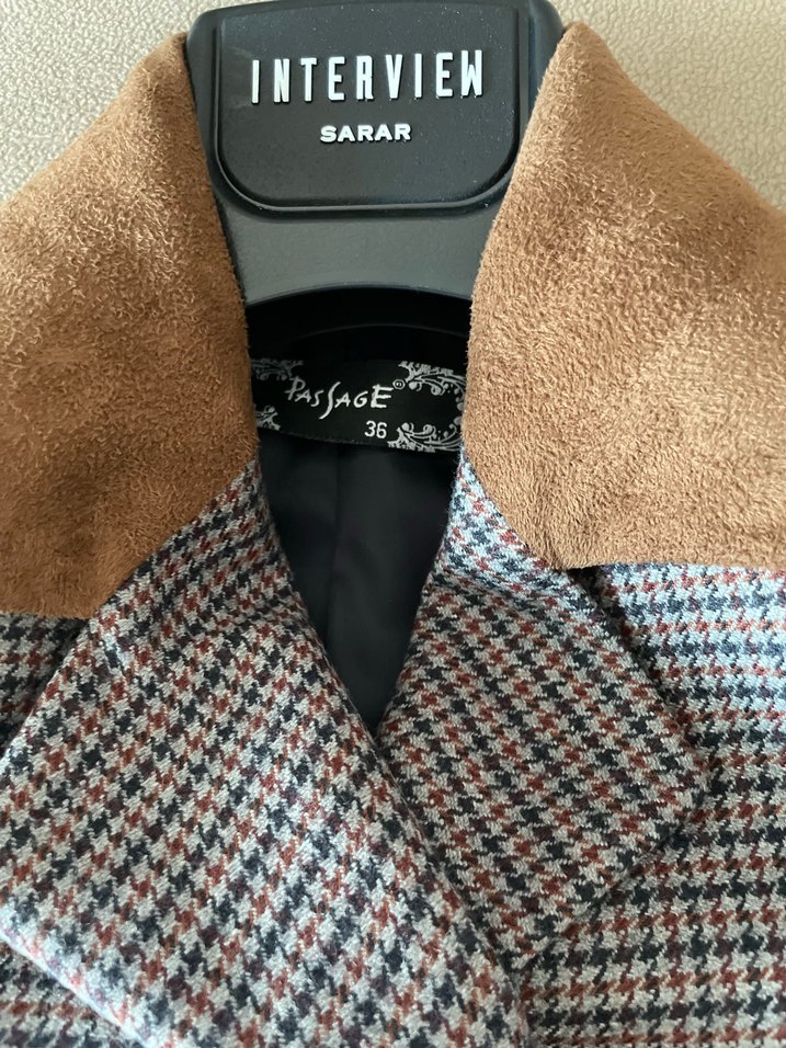 Düğmeli Süet Detaylı Midi Kadın Ceket - Görsel 2