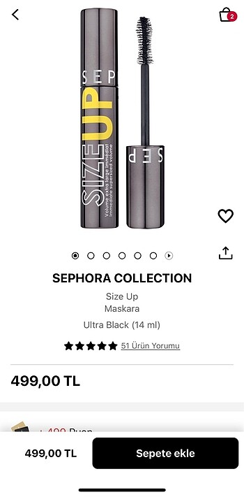 Sephora size up maskara