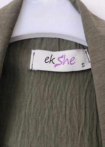 Kadın Haki Uzun Keten Trençkot - Görsel 4