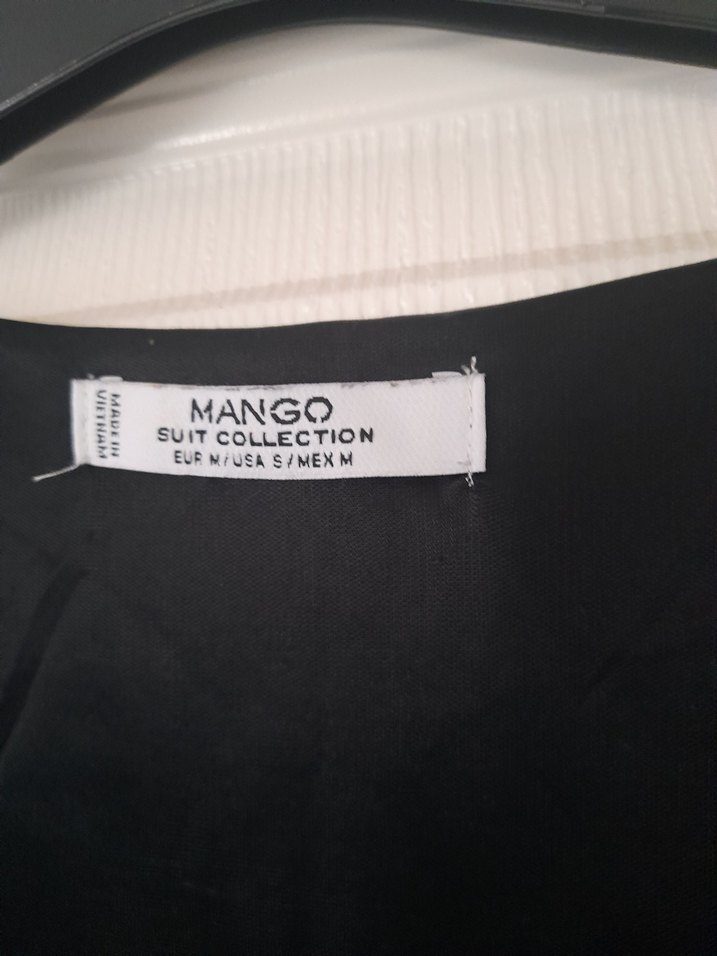 Siyah V Yaka Midi Kolsuz Kadın Elbise - Görsel 3