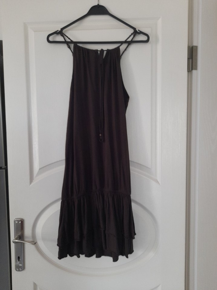 Bohem halter yaka Elbise - Görsel 2