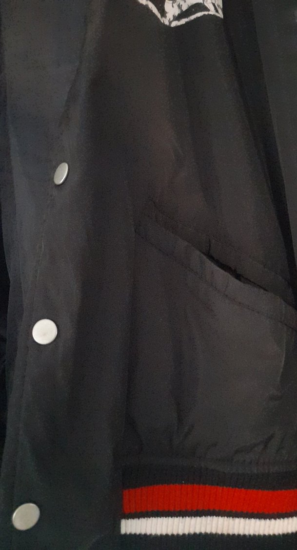 Düğmeli Siyah Nakışlı Street Wear Ceket - Görsel 5