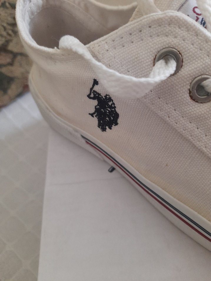 Beyaz Kadın Bağcıklı Spor Ayakkabı - Görsel 5