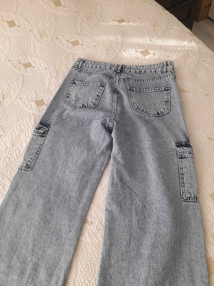 Batik Desenli Kadın Denim Pantolon - Görsel 3
