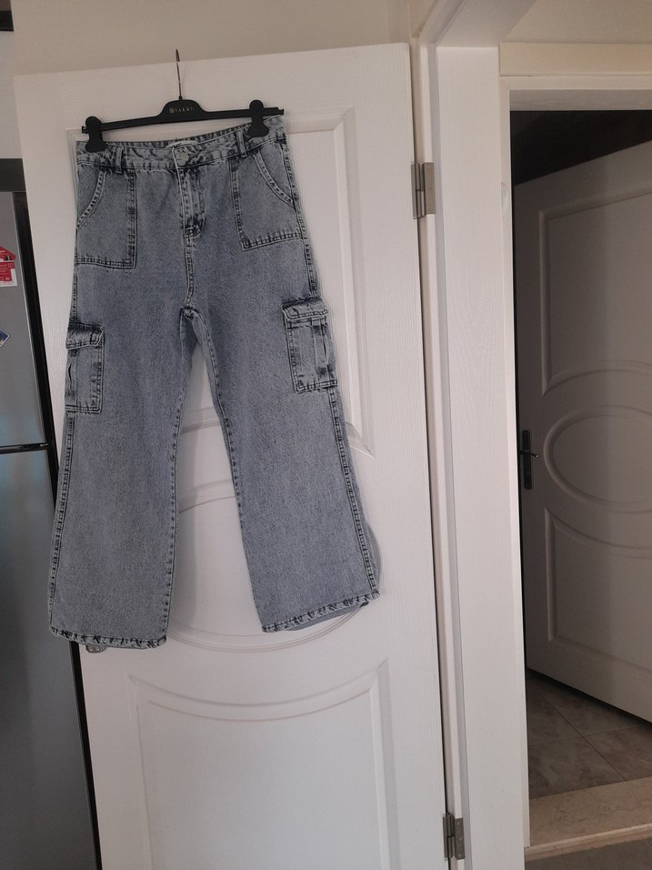 Batik Desenli Kadın Denim Pantolon - Görsel 5