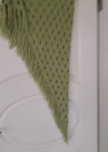 Kadın Haki Bohem Fırfırlı Şal - Görsel 2