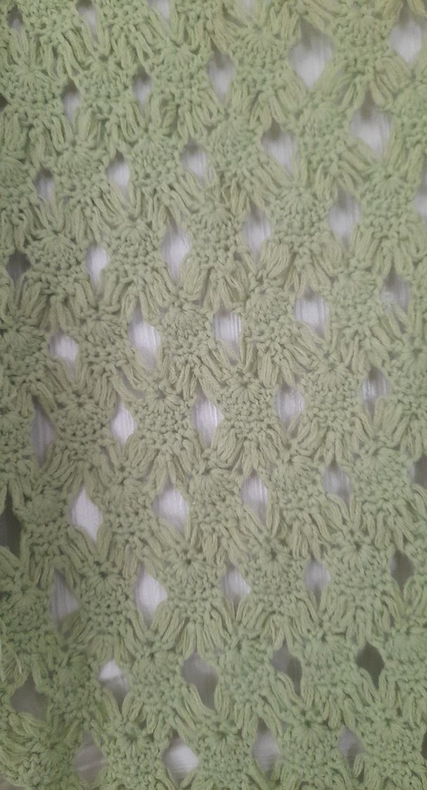 Kadın Haki Bohem Fırfırlı Şal - Görsel 3