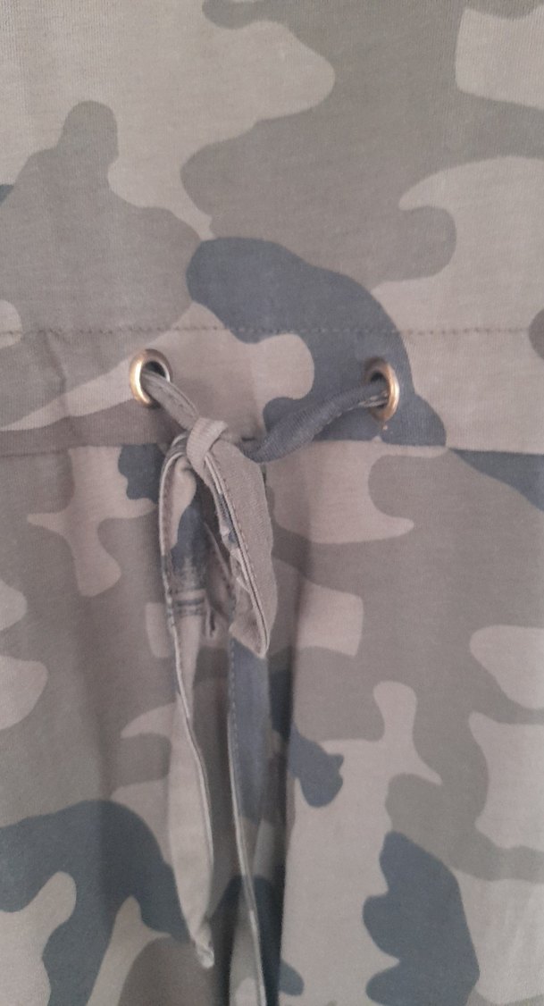 Bayan Kamuflaj Desenli Kemerli Tulum - Görsel 5