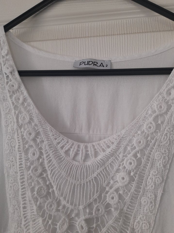 Dantel Detaylı Beyaz Bohem elbise - Görsel 3