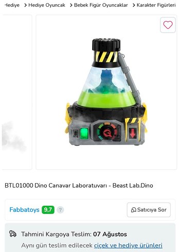 Fabbatoys Dino Canavar Laboratuvarı Figürü