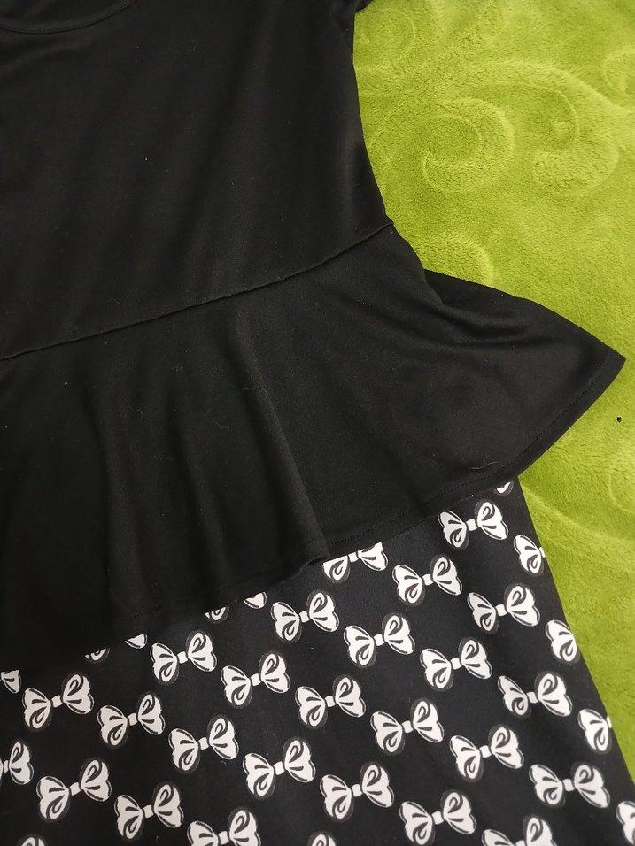 Siyah Fırfırlı Midi Kalem Elbise - Görsel 2