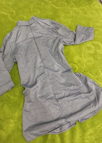 Gri Düğmeli Gömlek / Tunik - Görsel 3