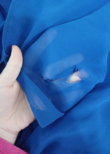 Mavi Uzun Abiye Elbise - Görsel 3