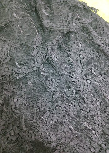 Dantelli Siyah Mini Etek - Görsel 2