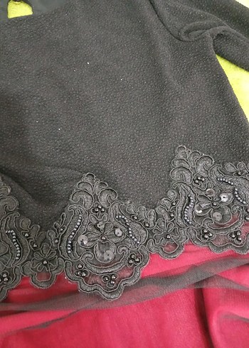 Tül Detaylı Elbise - Görsel 3