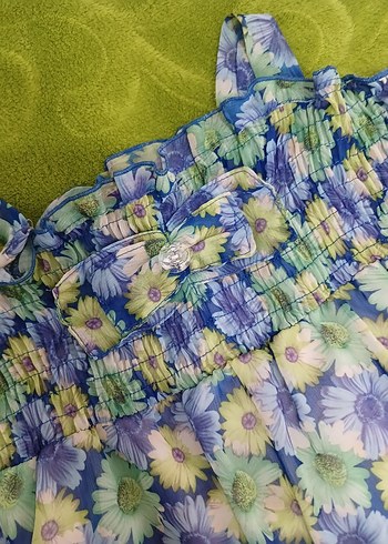 Çiçekli Renkli Çocuk Bluz - Görsel 2