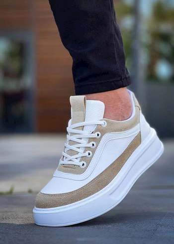Bağcıklı Beyaz Erkek Günlük Sneakers - Görsel 3